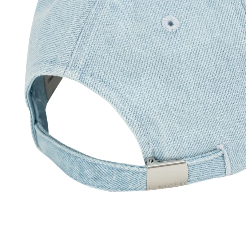 CALVIN KLEIN Cotton Baseball Caps Denim Light Blue