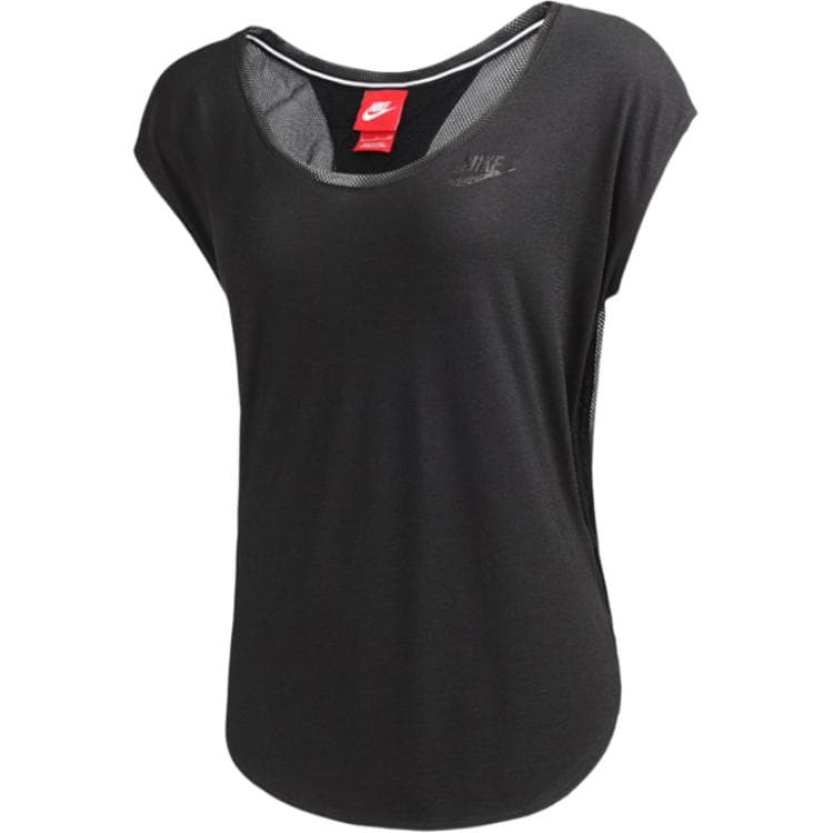 Nike Swoosh Tank Tops Black Crew Neck Moderate Racerback