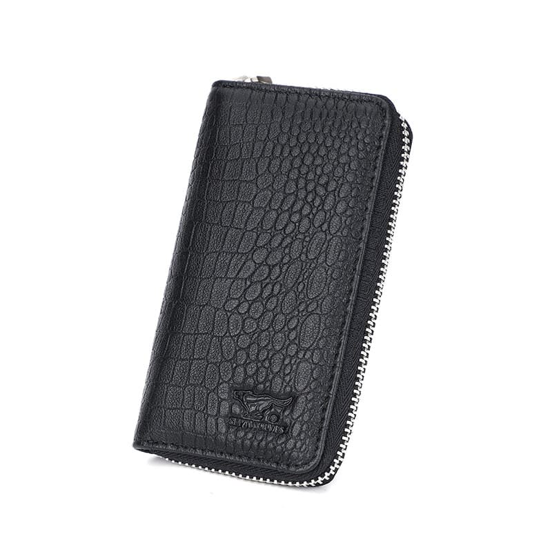 SEPTWOLVES Sheepskin Key Pouch Black