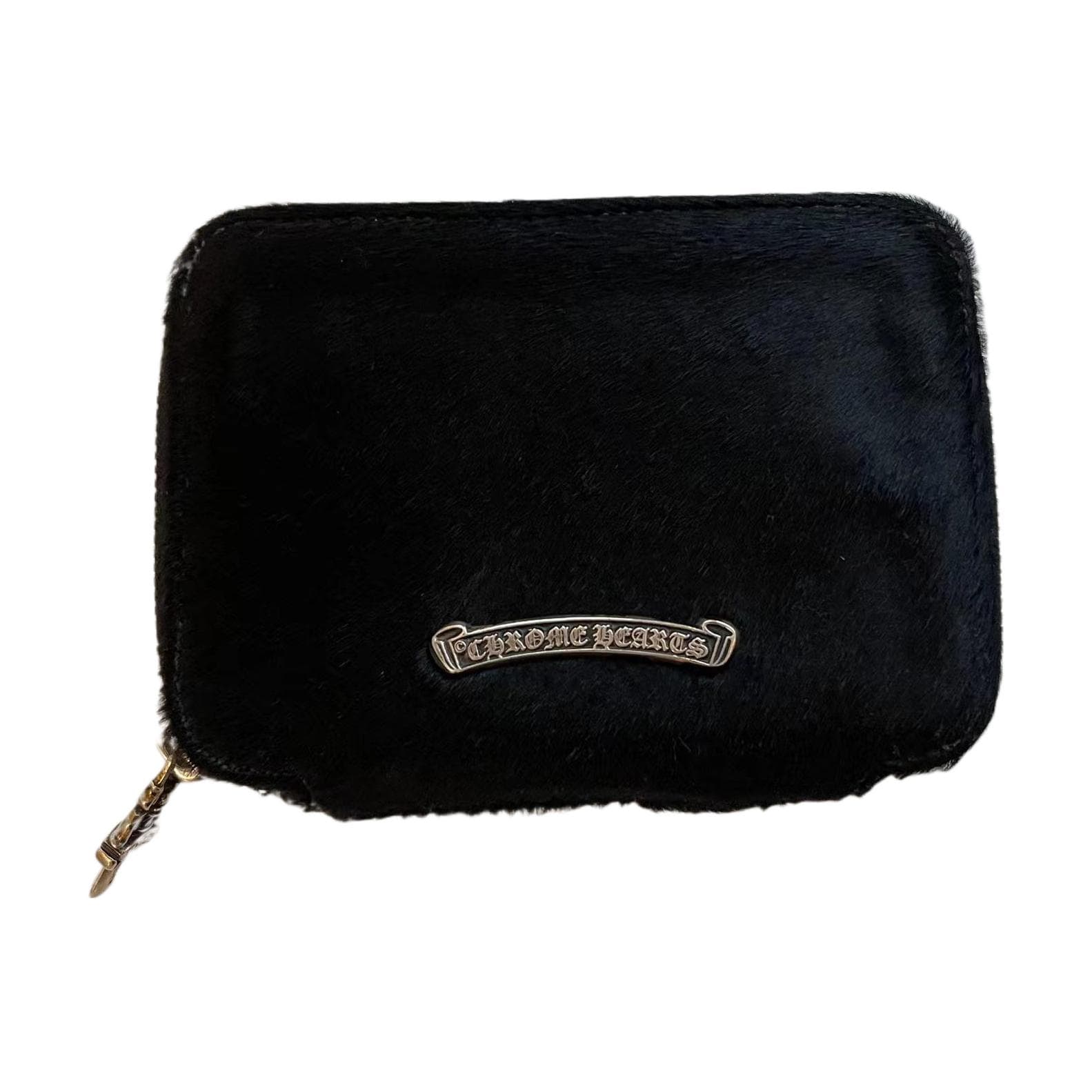 Chrome Hearts Polyester Clutch Card Holder Coin Purse Black