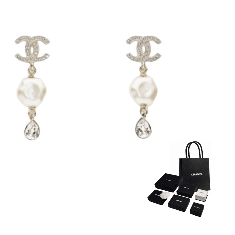 CHANEL Earrings White