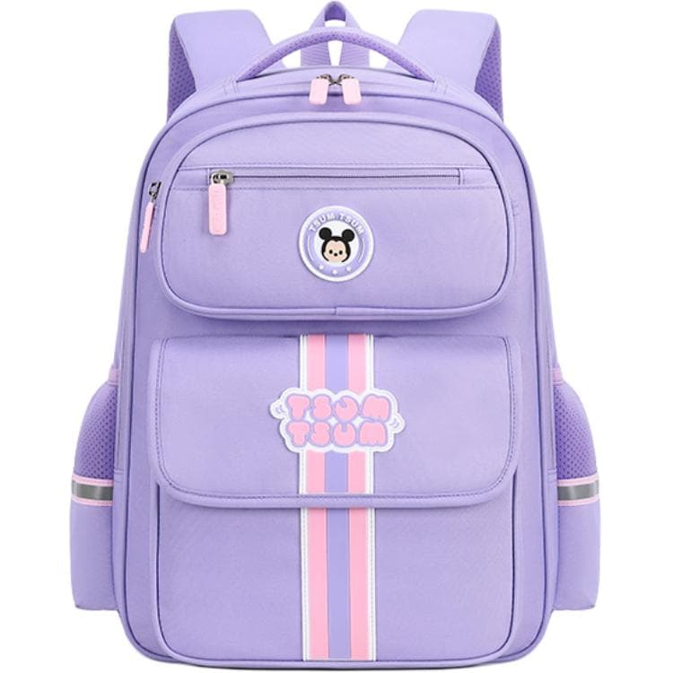 Disney Polyester Backpack Student Backpack Multicolor Purple