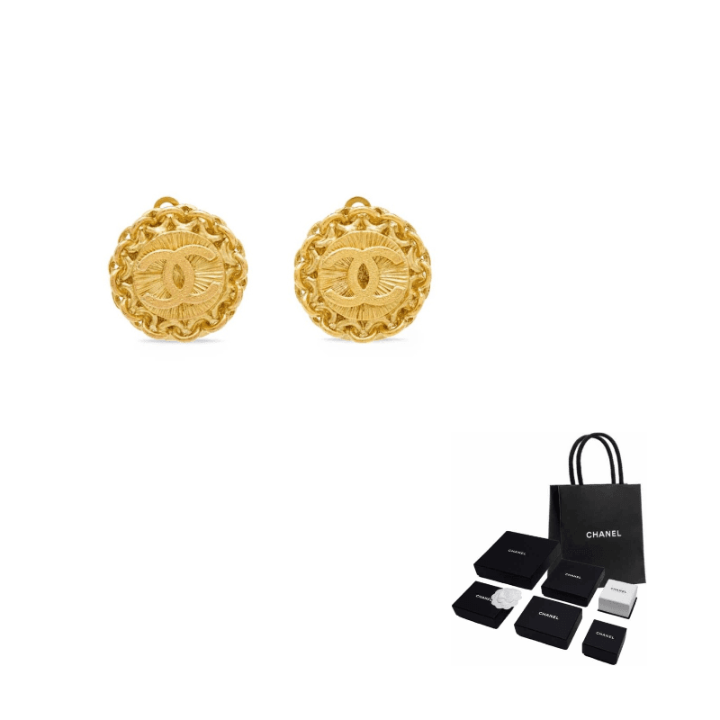 Chanel Cc clipon earrings Gold
