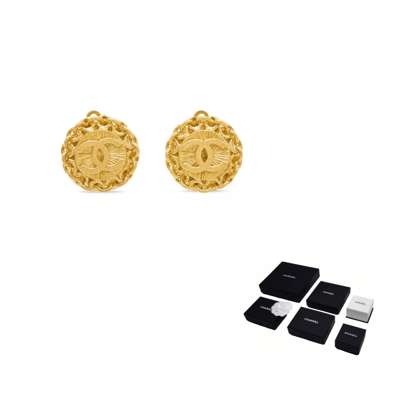 Chanel Cc clipon earrings Gold