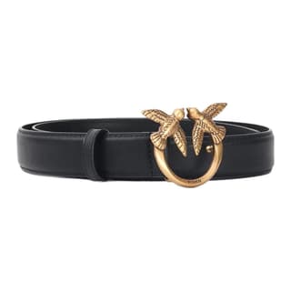 PINKO Love Berry Logo Plaque Buckle Belt