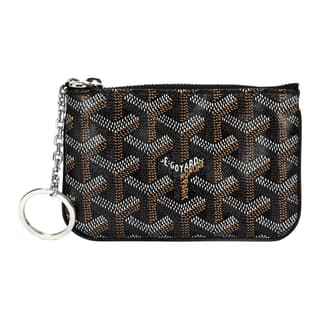 GOYARD Canvas With Calfskin Key Pouch Black