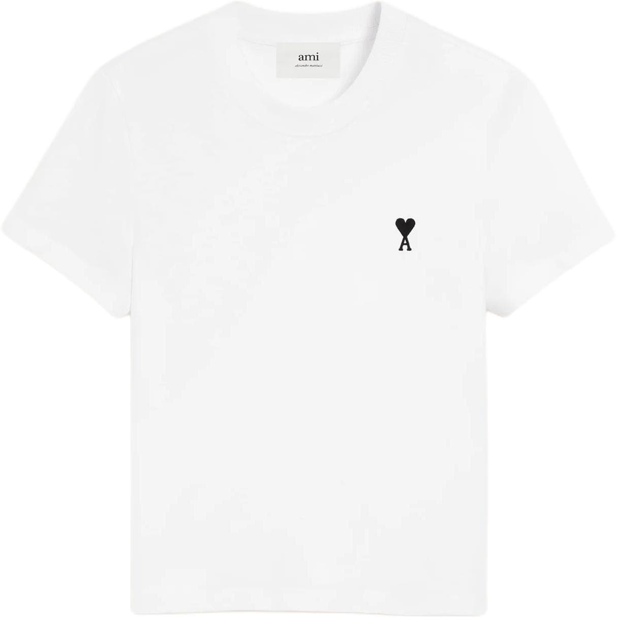 Ami Paris Logo Embroidered Crewneck T Shirt