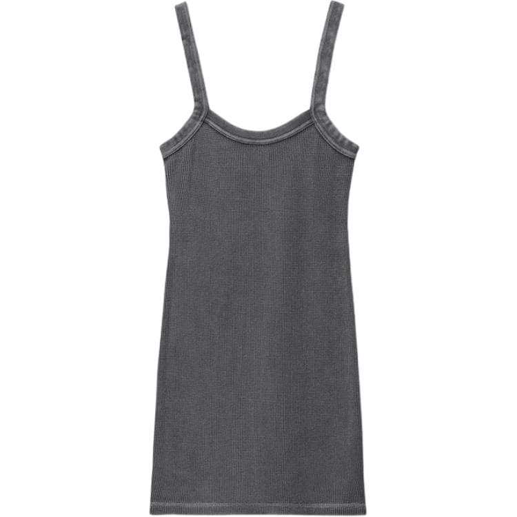 Alexander Wang ribbed squareneck dress Army Green