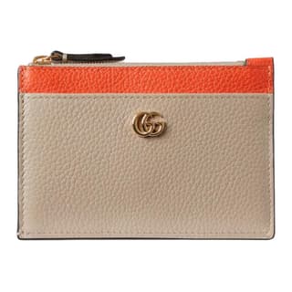 GUCCI Zippers Key Pouch Beige & Orange