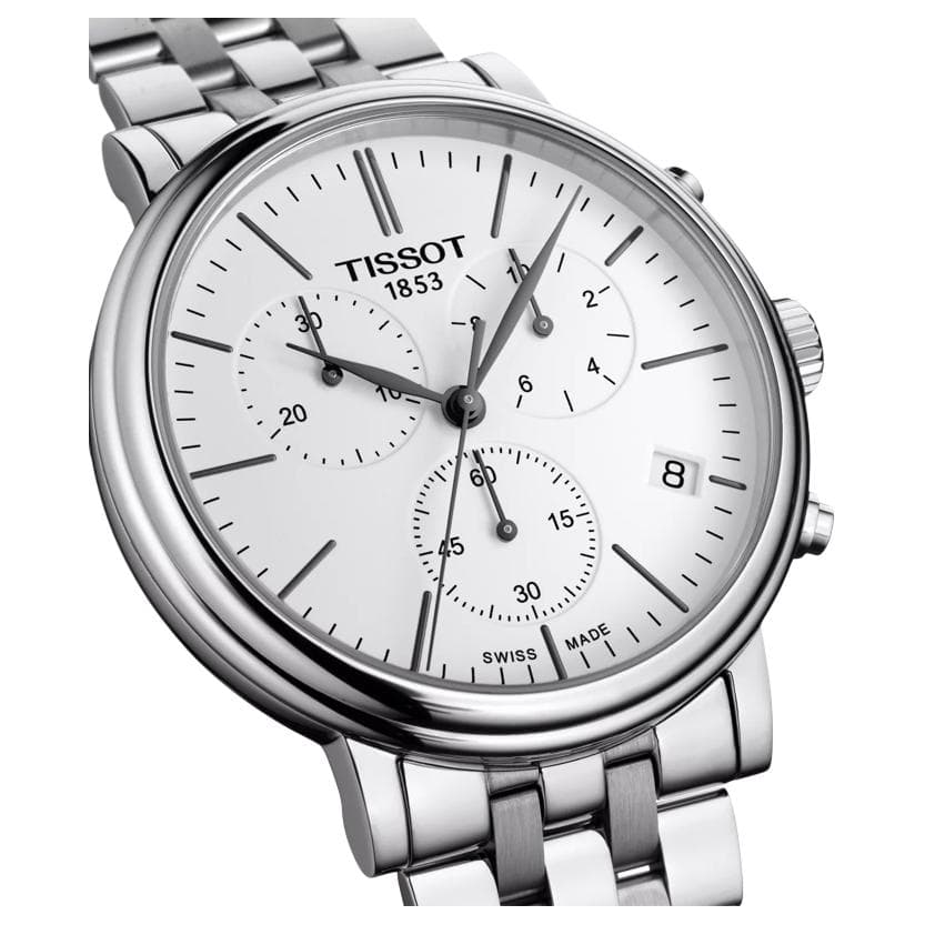 TISSOT Kason Zen I Collection Quartz Movement 50m Waterproof Watch 41mm White Dial Stainless Steel Case
