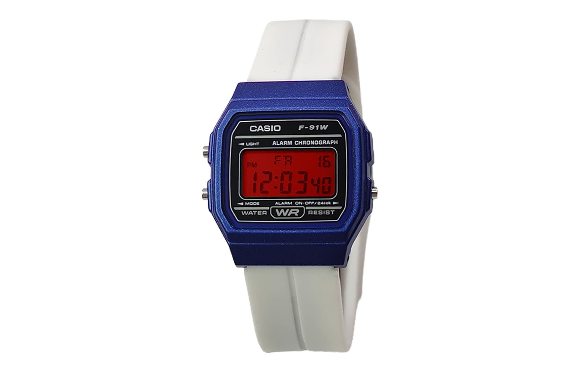 White Strap Red Dial