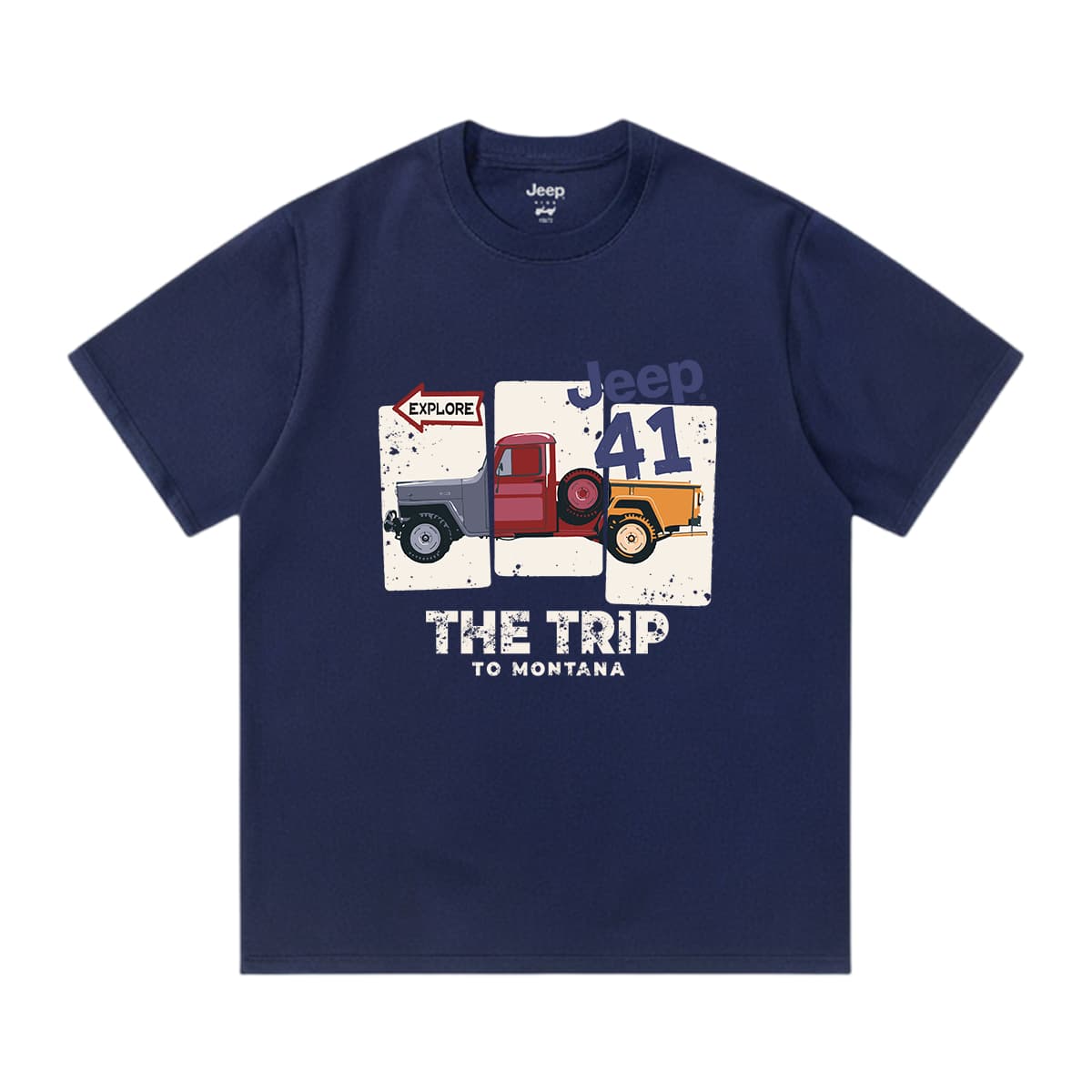 Jeep Grade School TShirts Crew Neck Moderate