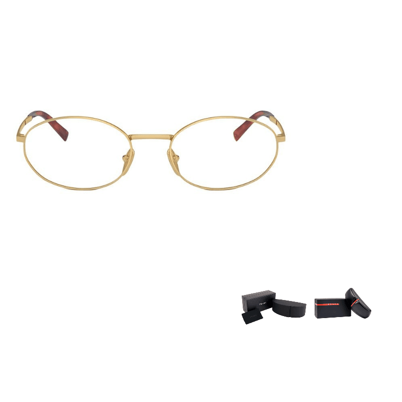 PRADA Eyewear Oval Frame Gold