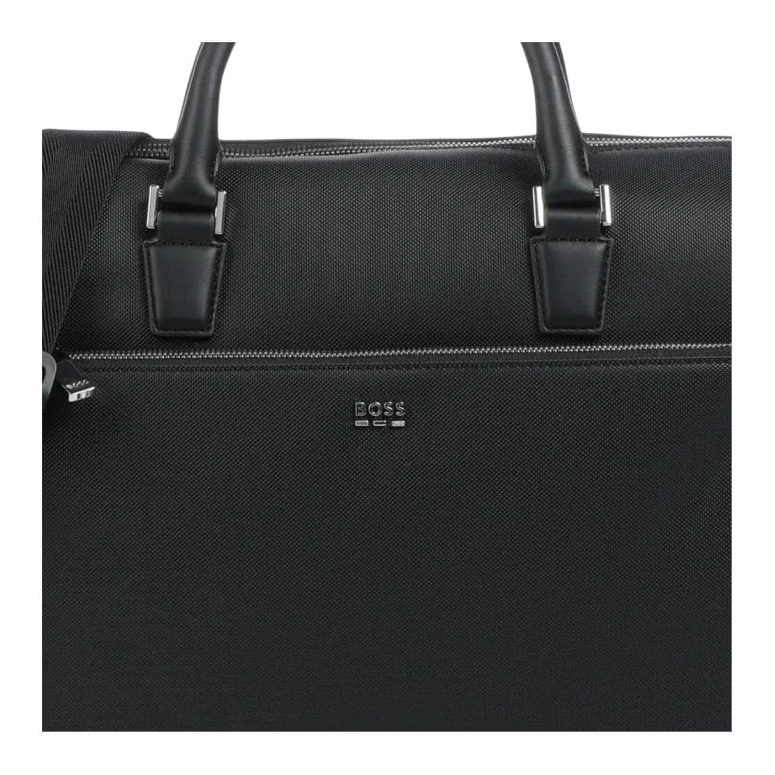 HUGO BOSS Recycled PU Polyurethane Briefcase Black