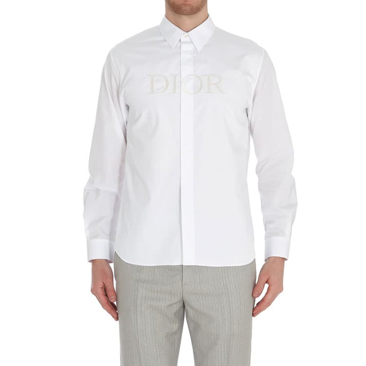 DIOR Quarterly New Products Shirts White Lapel Moderate Shirt White
