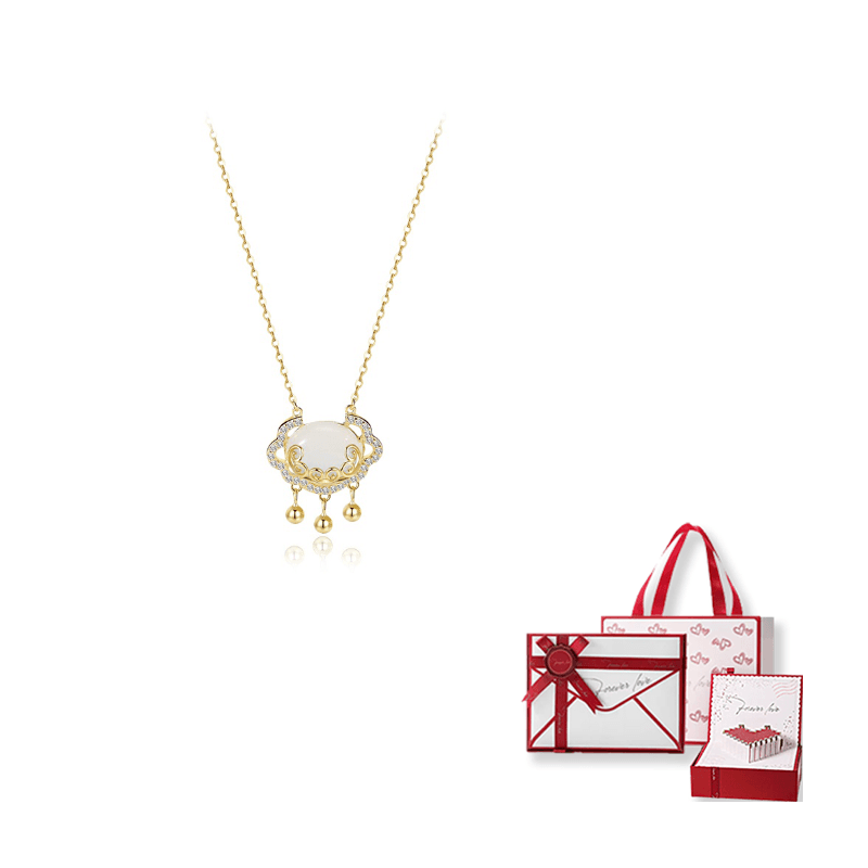 Ruyi Longevity Lock Necklace Gold