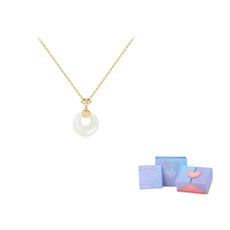 Gold Peaceful Buckle Necklace