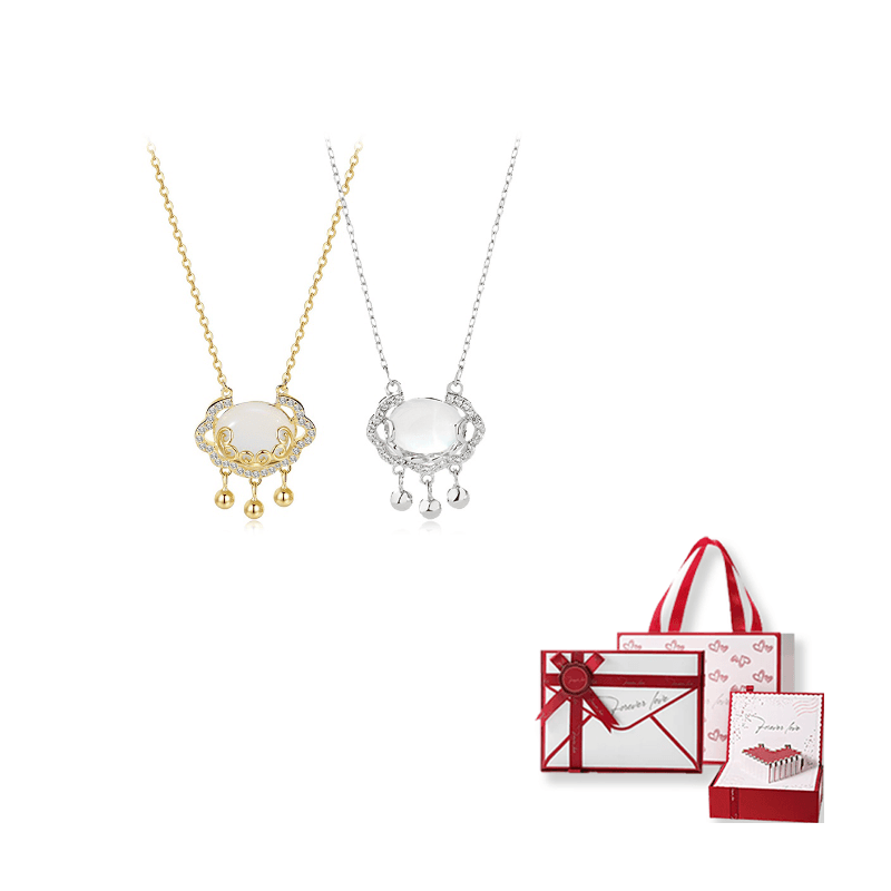 Gold+Silver Necklace 1 Pair (S925 Silver)