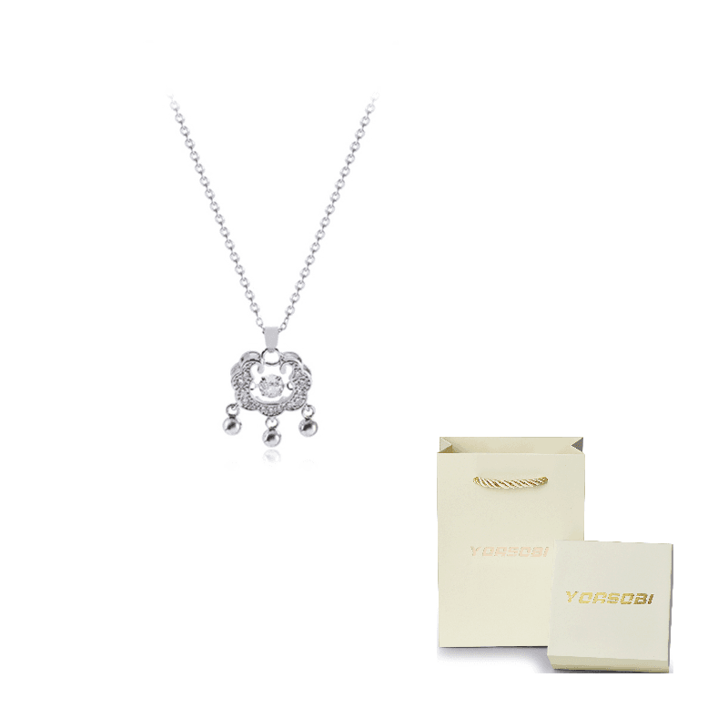 Silver Peaceful Lock Necklace