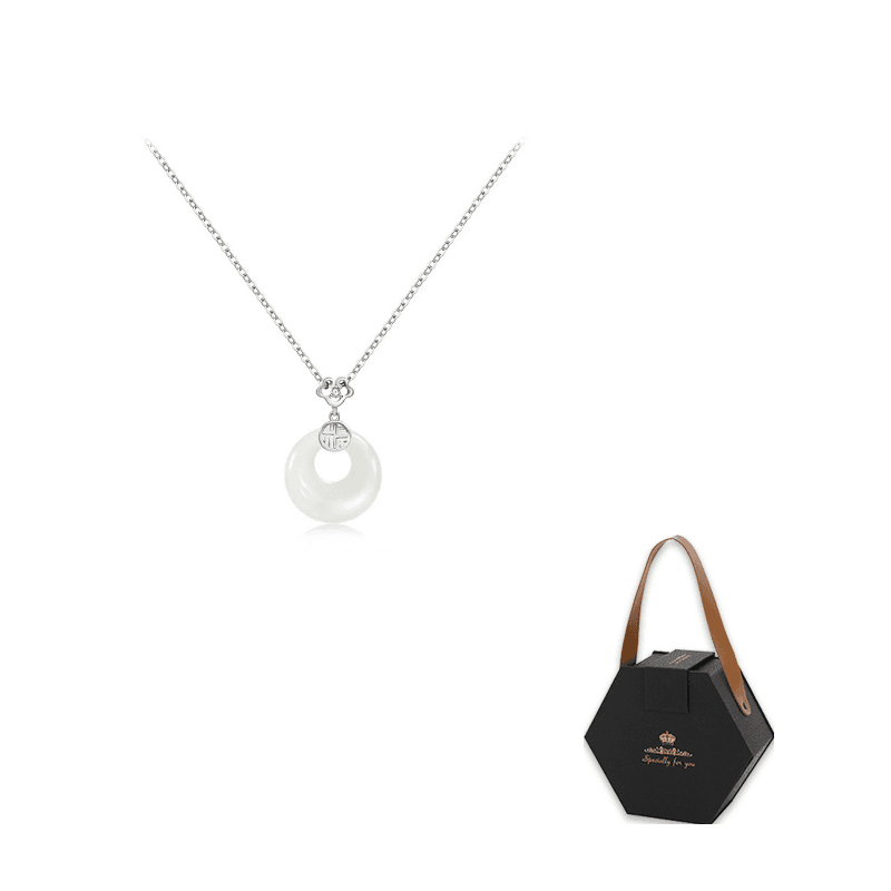 Silver Peaceful Buckle Necklace