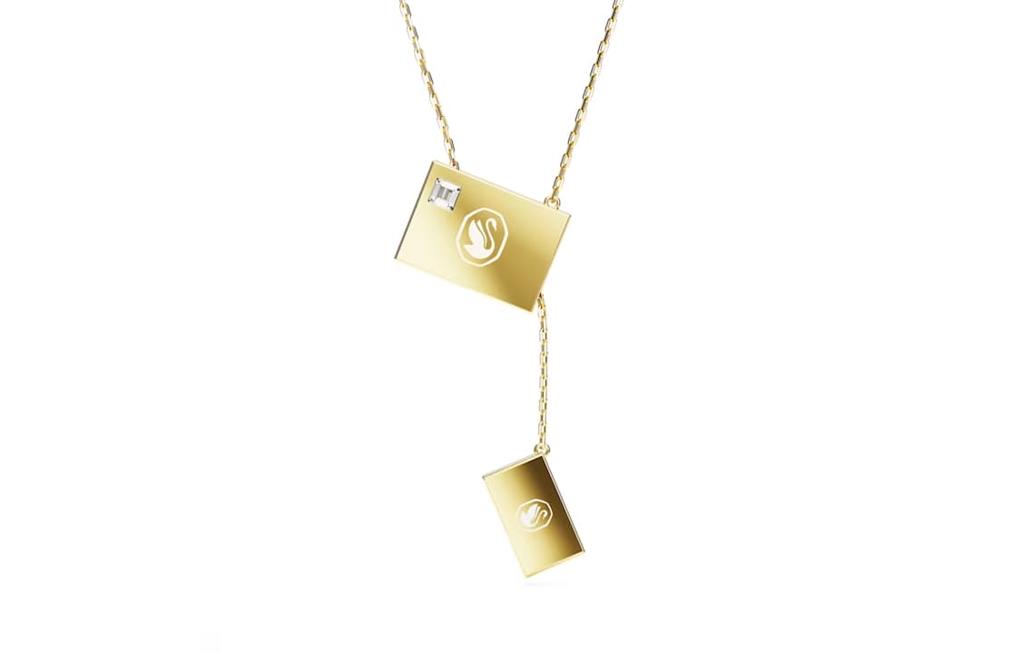 Swarovski Letra Necklaces Gold