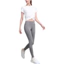 Set (white top + agate gray long pants)