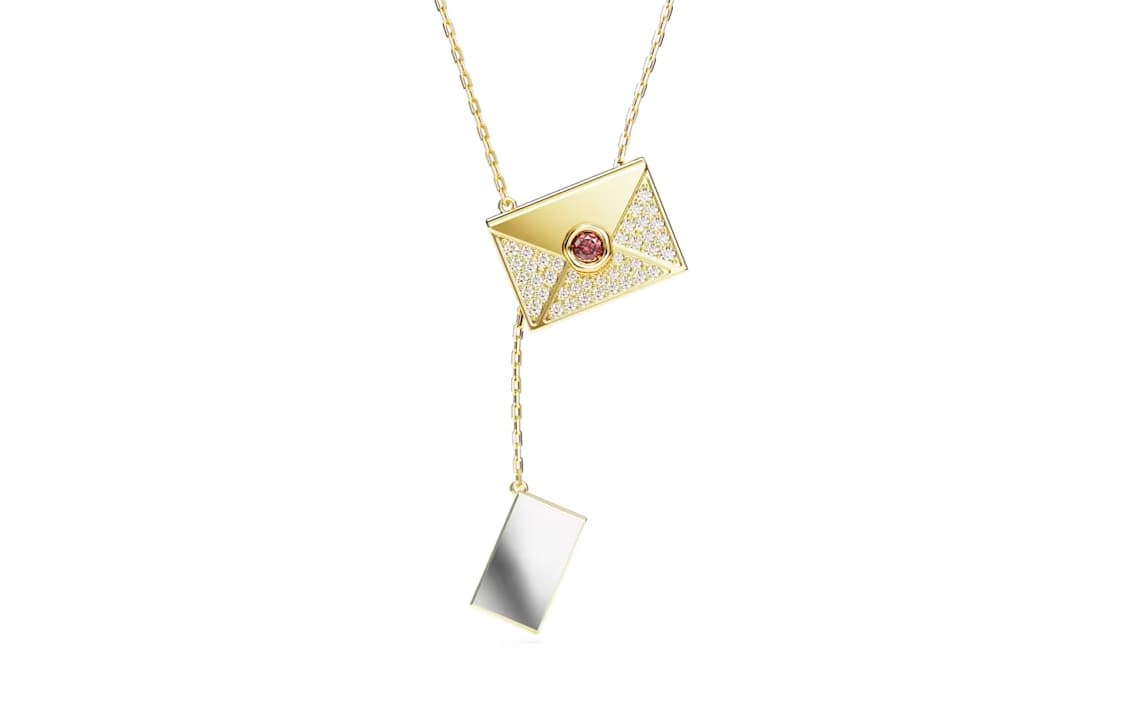 Swarovski Letra Necklaces Gold