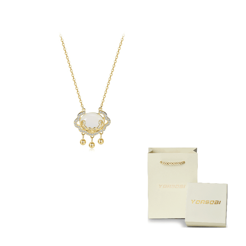 Gold Longevity Lock Necklace (S925 Silver)
