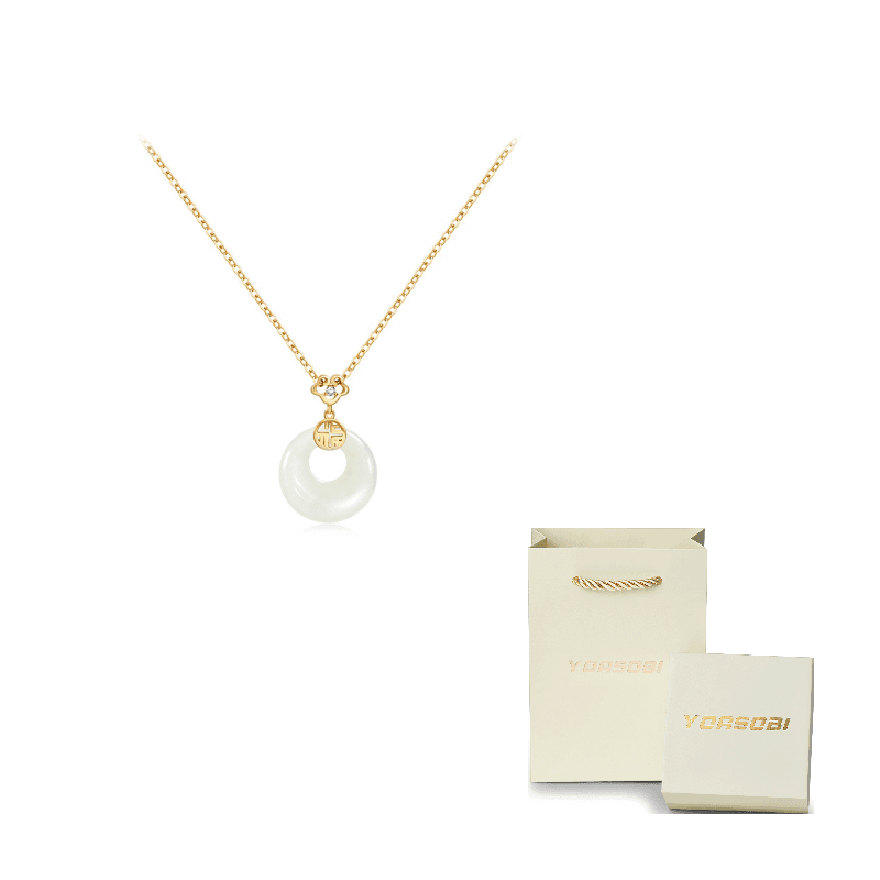 Gold Peaceful Buckle Necklace