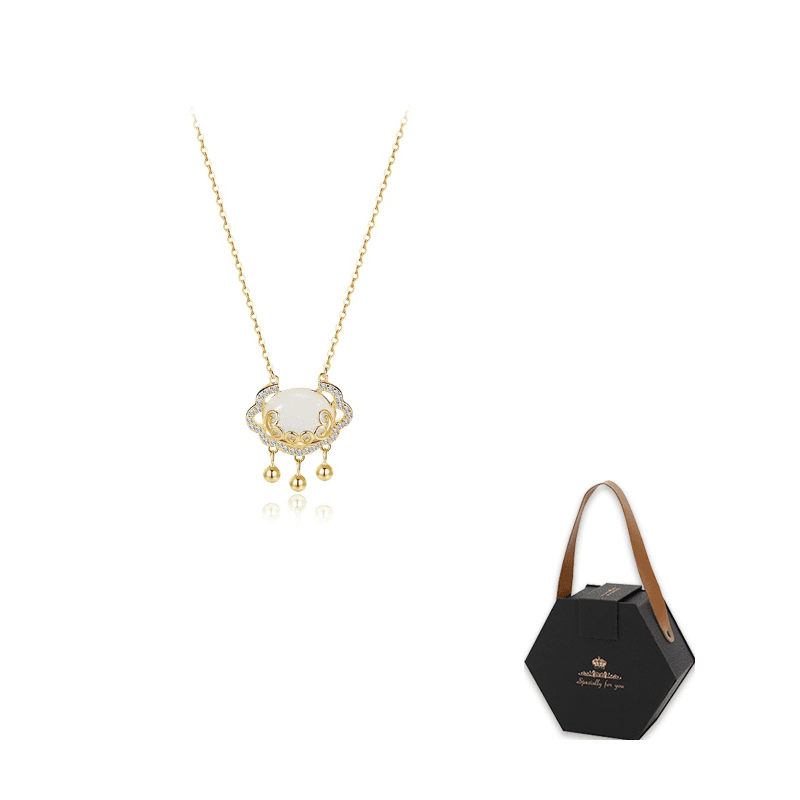 Ruyi Longevity Lock Necklace Gold