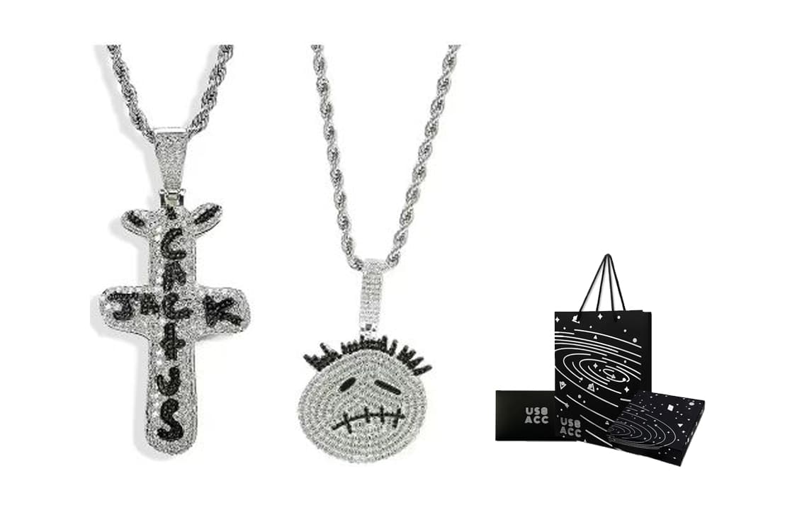 Silver Ghost Face+Silver Brand Necklace