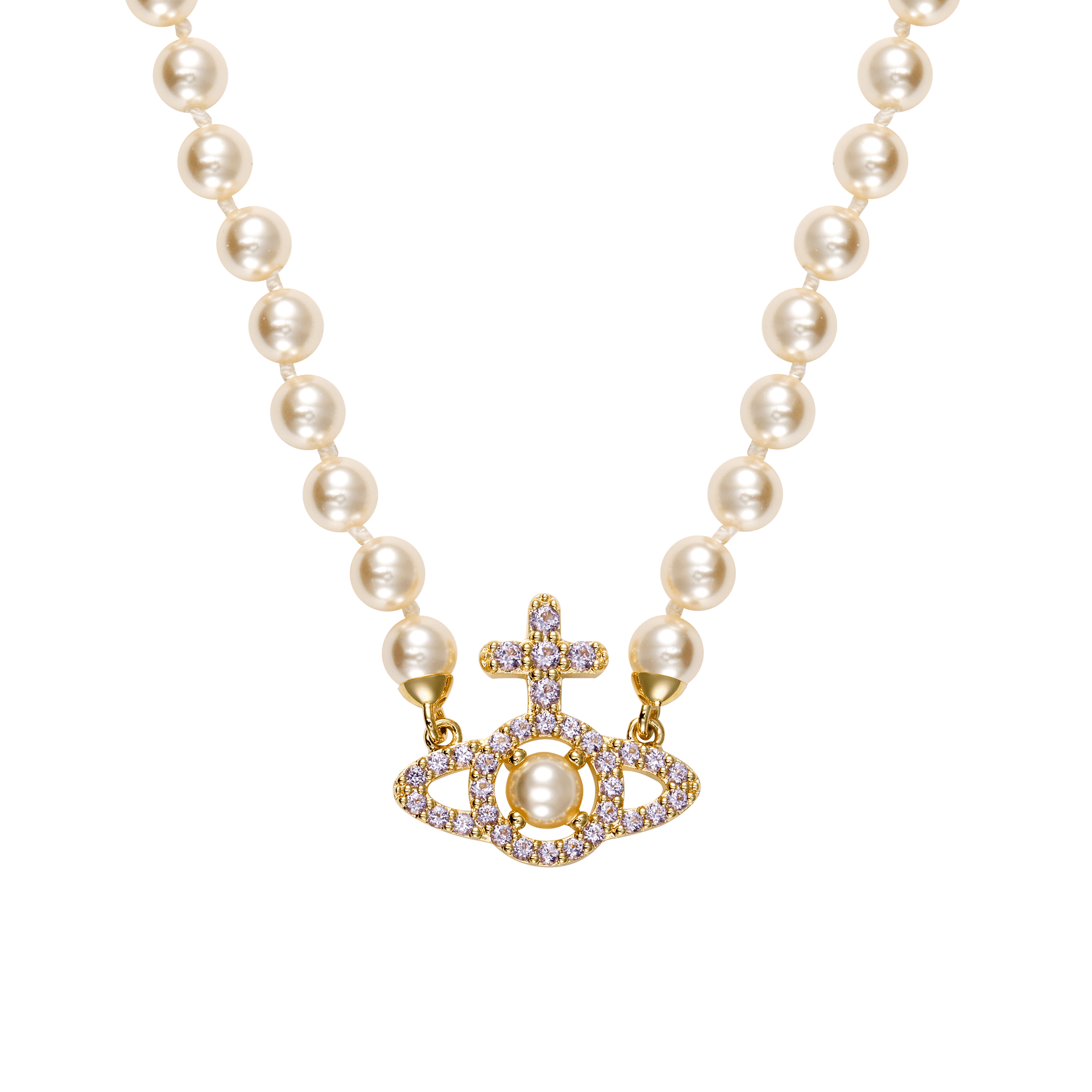 Vivienne Westwood Orb Pendant Embellished Necklace