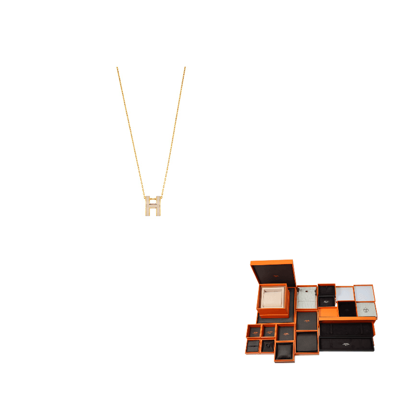 HERMES POP H Necklaces Gold Chain