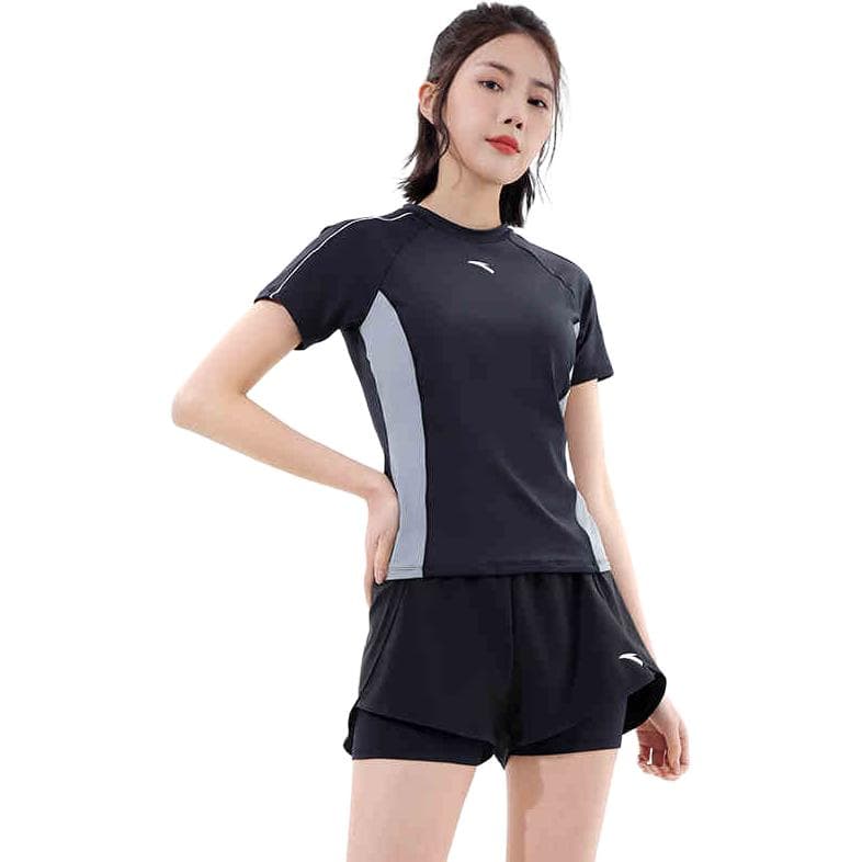 Anta Two Piece Swimsuit Black Gray