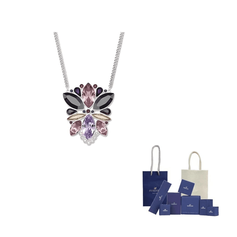 Swarovski Original Design Crystal, Zircon Necklaces Silver Silver