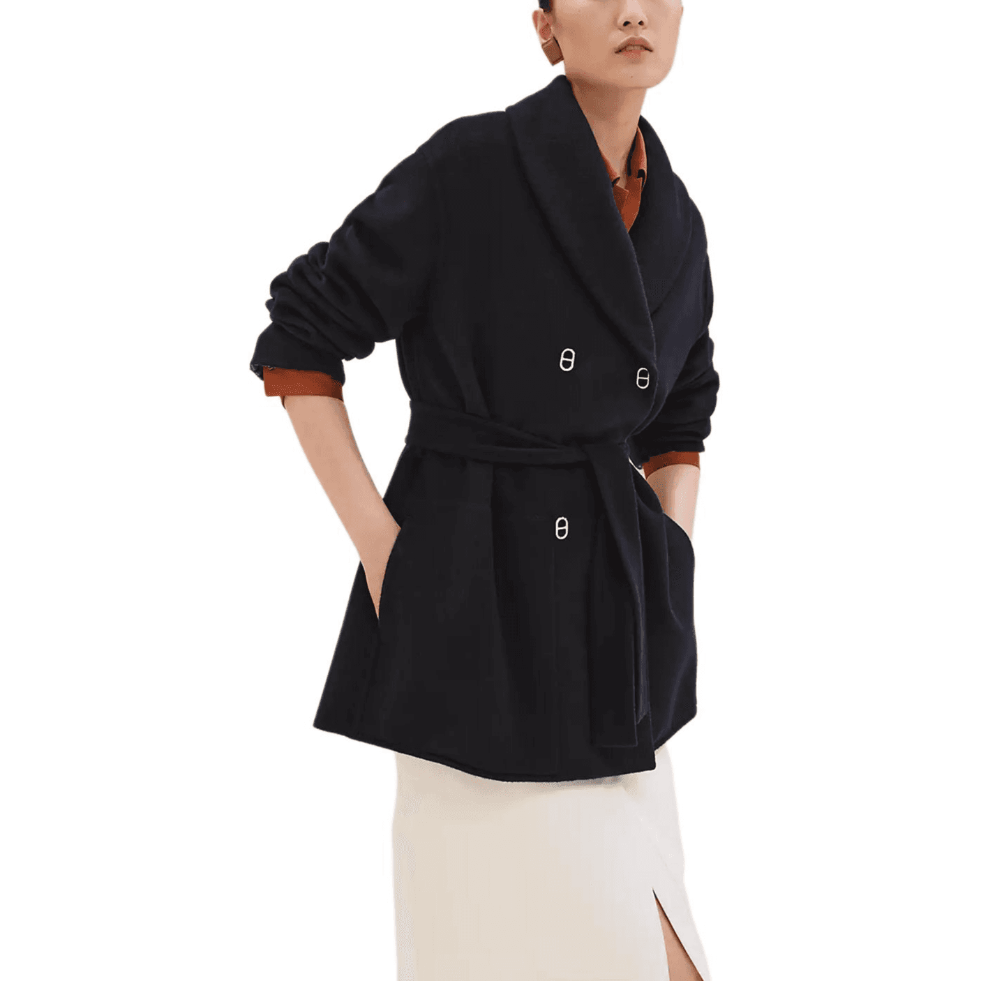 HERMES Chaine D'Ancre Coat Blue