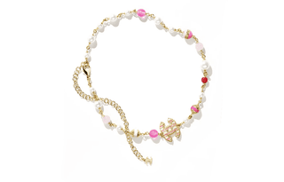 CHANEL 24P Metal, Colored Glaze, Pearl, Gemstone Necklaces Gold