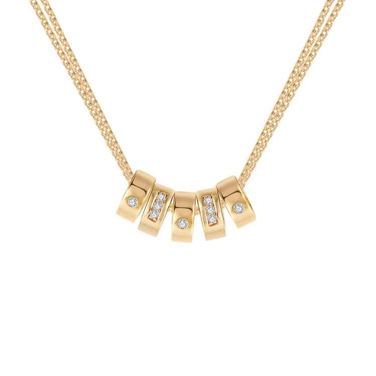 Apm Monaco MORSE CODE Alloy Necklaces Gold Gold