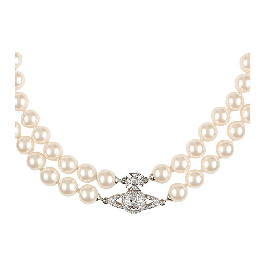 Vivienne Westwood Brass Necklaces White