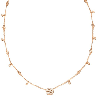GUCCI Interlocking Diamond Necklaces Gold