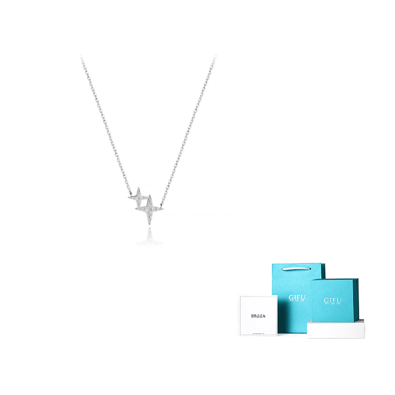 Sparkle Star Necklace[O Letter Chain]