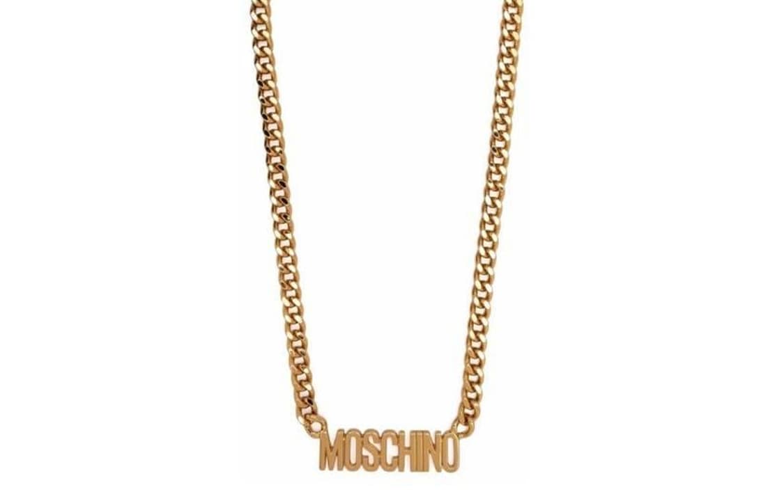 Moschino logolettering chain necklace Gold