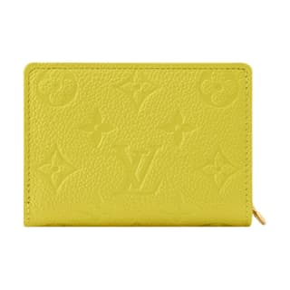 LOUIS VUITTON Portefeuille Comet Grain Cow Wallet Regular Lemon