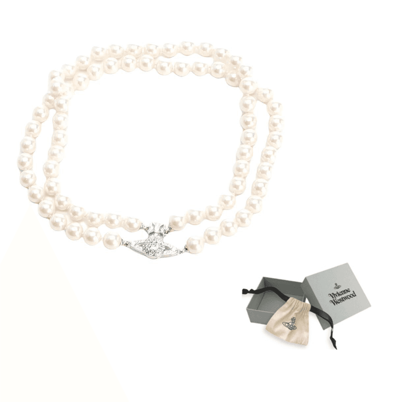 Vivienne Westwood Brass Necklaces White