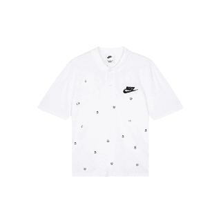 Nike Polo Shirts White Polo Collar Moderate Straight Fit