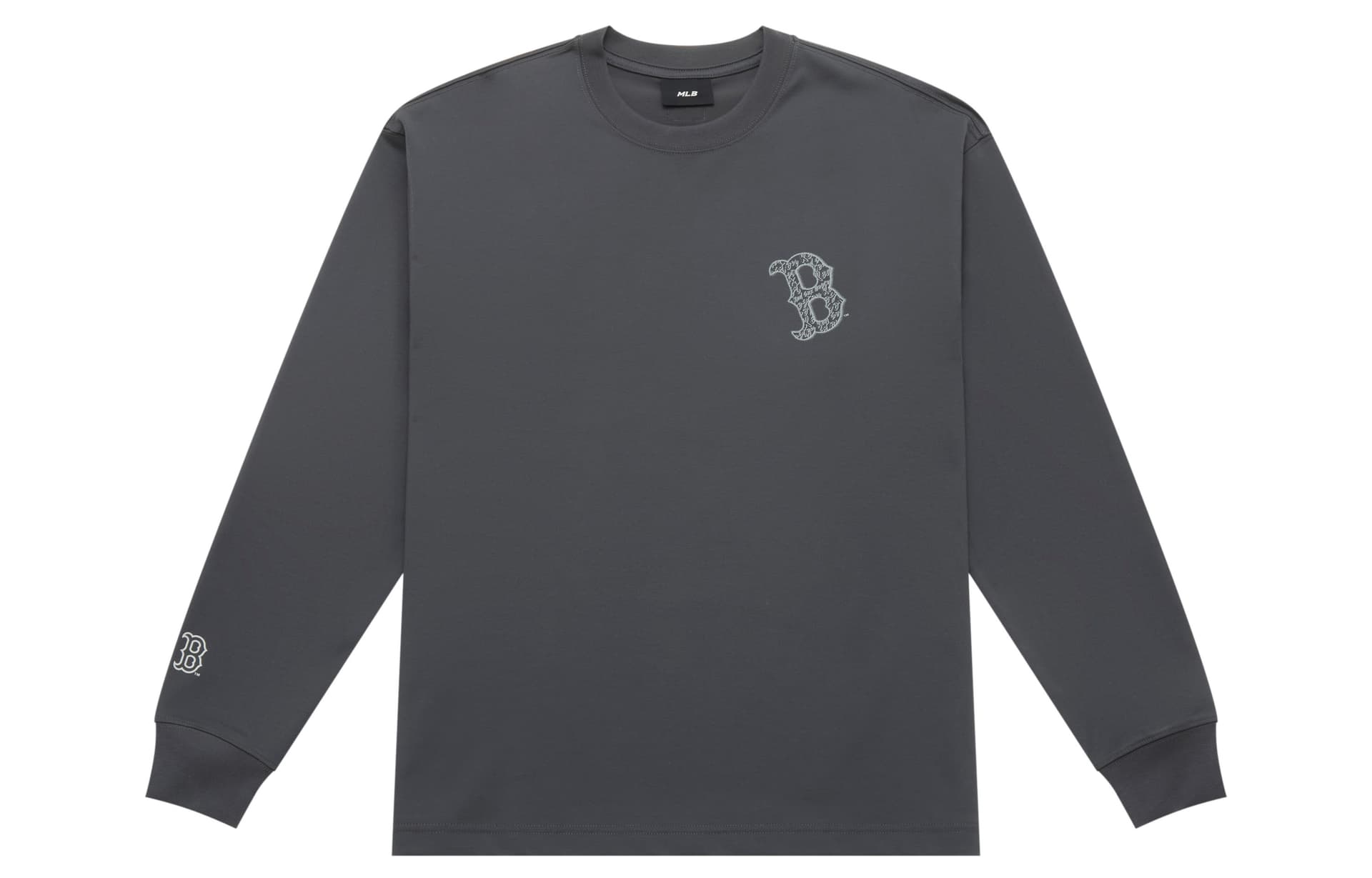 MLB Boston Red Sox Basic Collection 25FW Long Sleeved T Shirt Charcoal Gray