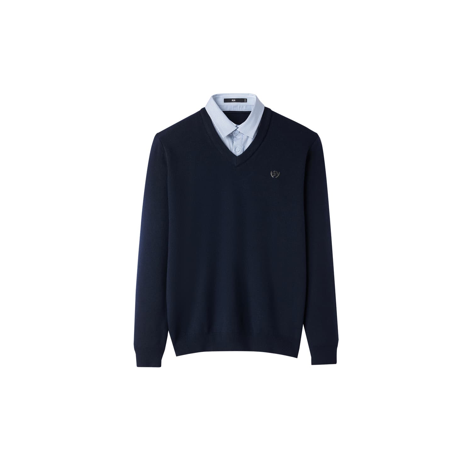 HLA Knitwear Double Collar Moderate Mock TwoPiece