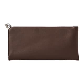 THE ROW Goatskin Sunglass Case Mixed Color Brown