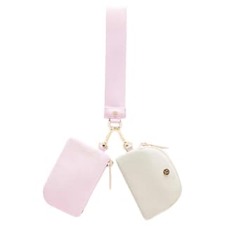 Lululemon Dual Pouch Nylon Clutch Happiness Pink & Light Ivory