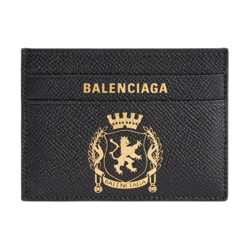 Balenciaga Calfskin Card Holder Black Shopping Bag Set(Basic Set+Shopping Bag)